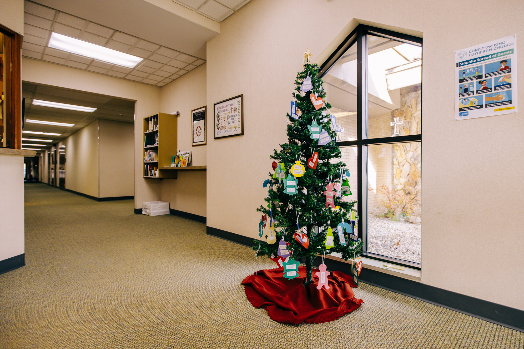 Angel tree in the Christ the King Lutheran Church hall